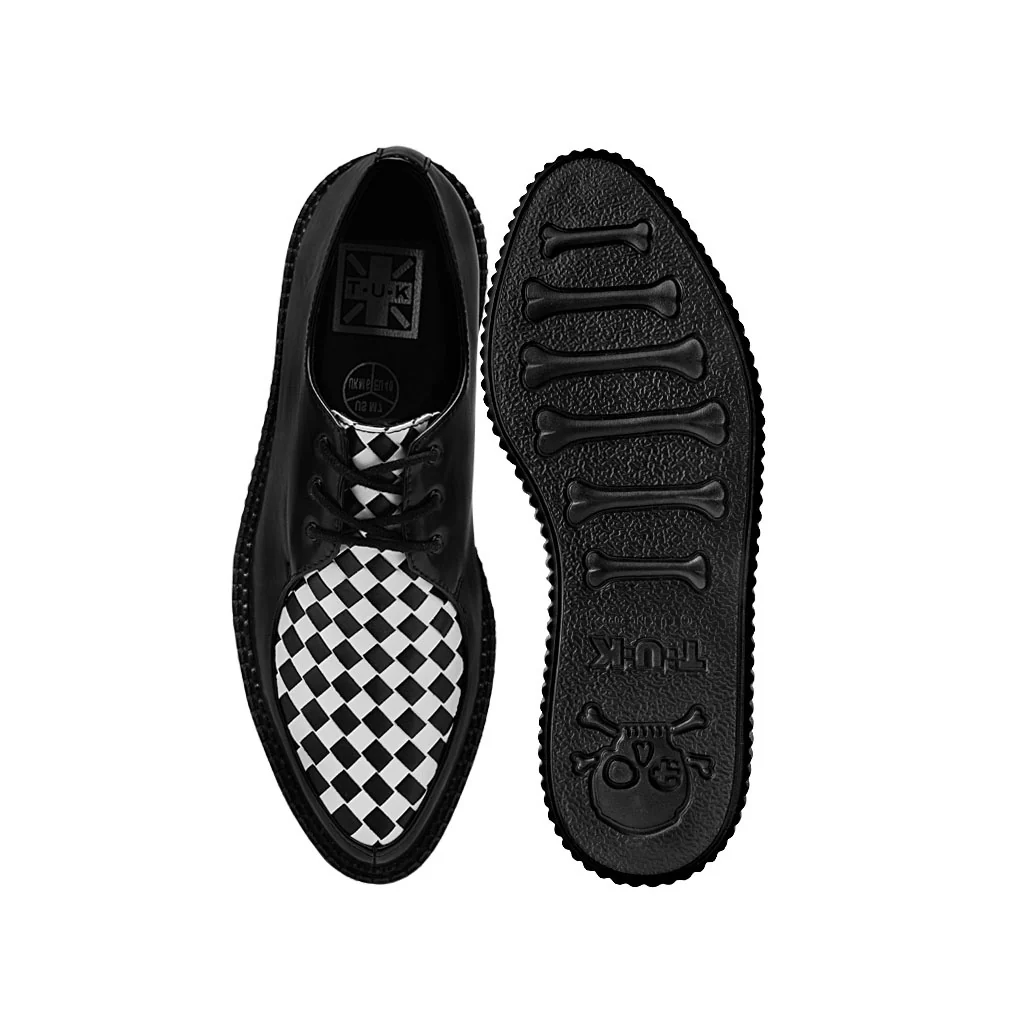 Viva High Pointed Creeper Black/White Woven - Image 4